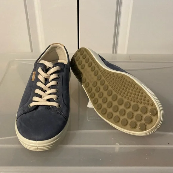 ECCO Blue Suede Sneakers - Picture 2 of 2